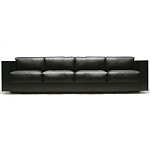 Дизайнерский кожаный диван черный Poltronova Saratoga Sofa варинант исполнения - 3 | Loft Concept в Краснодаре