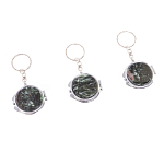 Зеркало брелок карманное двухстороннее из натурального камня Серафинит Stone Mirrors варинант исполнения - 8 | Loft Concept в Краснодаре