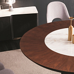 Обеденный стол круглый на чёрном фигурном основании Bosnia dinning table  варинант исполнения - 1 | Loft Concept в Краснодаре