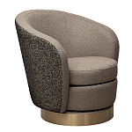 Кресло вращающееся черно-золотая рогожка Julia Armchair Golden Belt варинант исполнения - 1 | Loft Concept в Краснодаре