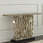 Консоль с прямоугольной столешницей и фактурным основанием Waves варинант исполнения - 1 | Loft Concept в Краснодаре