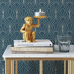 Подсвечник золотая обезьяна с блюдцем Golden Monkey варинант исполнения - 1 | Loft Concept в Краснодаре