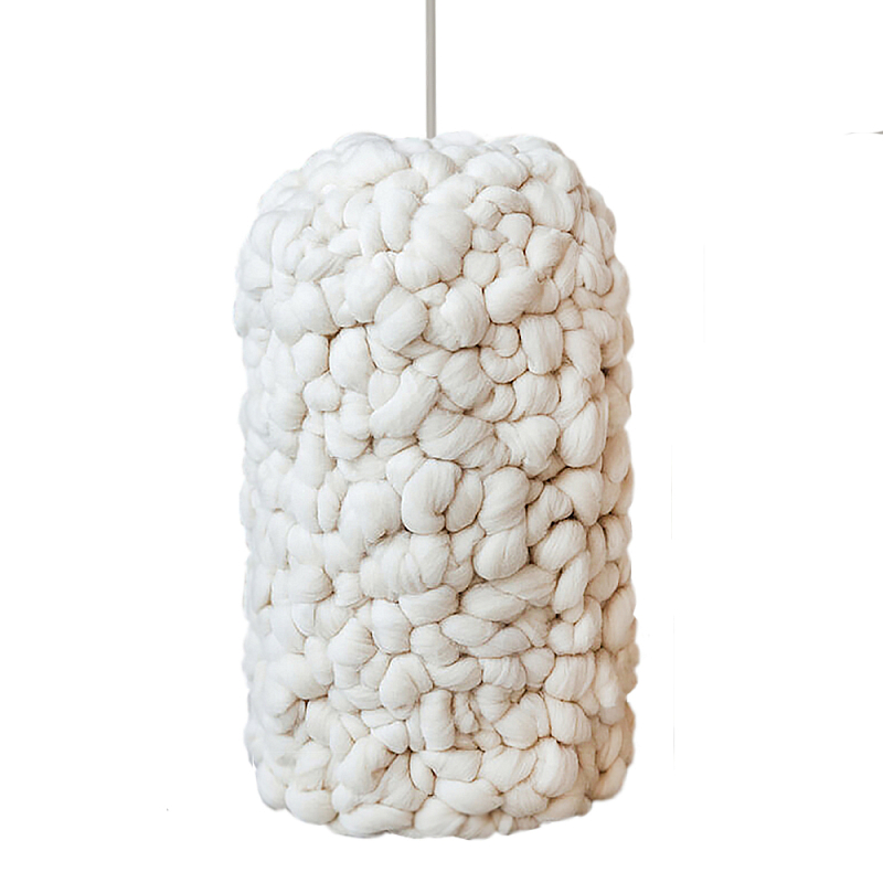 Вязаный Светильник Wool Knitted Lamp Elongated Shape Бежевый Вязаный Светильник Wool Knitted Lamp Elongated Shape Бежевый в Краснодаре | Loft Concept