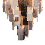 Люстра с многослойными стеклянными панелями янтарного и дымчатого цвета Textured Glass Chandelier варинант исполнения - 2 | Loft Concept в Краснодаре