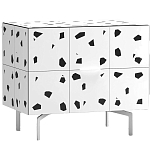 Тумба белая с рисунком Grande Graphspots варинант исполнения - 1 | Loft Concept в Краснодаре