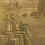 Обои ручная роспись Views of Italy Sepia варинант исполнения - 1 | Loft Concept в Краснодаре