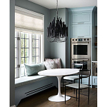 Люстра черная с несколькими ярусами деревянных палочек Bright Wooden Chandelier варинант исполнения - 5 | Loft Concept в Краснодаре