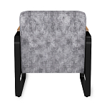 Кресло серый велюр с жесткими подлокотниками на полозьях Ashton варинант исполнения - 4 | Loft Concept в Краснодаре