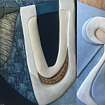 Арт-объект ручной работы Blue Abstraction из 4-х панелей варинант исполнения - 3 | Loft Concept в Краснодаре