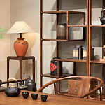 Стеллаж деревянный с полками для хранения Moon Walnut Furniture варинант исполнения - 4 | Loft Concept в Краснодаре