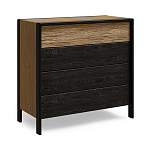 Комод 4 ящика с подсветкой на рельефном фасаде Warm Industrial варинант исполнения - 2 | Loft Concept в Краснодаре