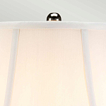 Настольная лампа с фарфоровым основанием с декоративным орнаментом и белым абажуром на темной круглой подставке Elstead Lighting варинант исполнения - 12 | Loft Concept в Краснодаре