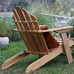 Уличное кресло из массива акации Adirondack Wooden Chair Natural варинант исполнения - 7 | Loft Concept в Краснодаре
