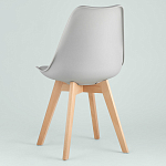 Стул с основой из пластика и мягким сиденьем Arvika Grey варинант исполнения - 4 | Loft Concept в Краснодаре