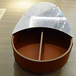 Дизайнерский журнальный стол овальной формы с открывающейся столешницей Caleb Coffee Table варинант исполнения - 1 | Loft Concept в Краснодаре