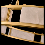 Люстра в виде кольца из натурального камня Golden Alavastor варинант исполнения - 4 | Loft Concept в Краснодаре