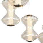 Люстра светодиодная с стеклянными волнообразными плафонами Amphora of Light варинант исполнения - 5 | Loft Concept в Краснодаре