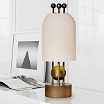 Настольная лампа в виде фонаря с белым фактурным абажуром Echoes of Light варинант исполнения - 2 | Loft Concept в Краснодаре