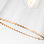 Подвесной светильник золотого цвета с колоколообразным стеклянным плафоном и декоративным элементом Elstead Lighting варинант исполнения - 3 | Loft Concept в Краснодаре