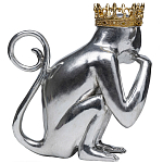 Статуэтка обезьяна в короне серебряная Golden Monkey варинант исполнения - 2 | Loft Concept в Краснодаре