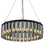 Люстра со стеклянными цилиндрическими плафонами Luminous Cylinders Smoky Round варинант исполнения - 3 | Loft Concept в Краснодаре