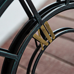 Зеркало настенное в чёрной металлической раме в виде часов Mirror Tower Clock варинант исполнения - 4 | Loft Concept в Краснодаре