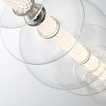 Подвесной светильник линейный с прозрачными стеклянными шарами разного диаметра Eurofase варинант исполнения - 6 | Loft Concept в Краснодаре