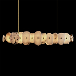 Подвесной светильник с фигурными элементами из белого алебастра Cryptocrystalline Stone варинант исполнения - 8 | Loft Concept в Краснодаре