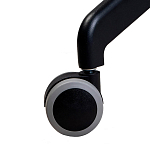 Стул с мягкой синей обивкой из велюра и подъемно-поворотным механизмом на черных колесиках Harper Blue варинант исполнения - 7 | Loft Concept в Краснодаре