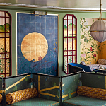 Обои ручная роспись Tsukimi Original colourway on gilded silk with antiquing варинант исполнения - 1 | Loft Concept в Краснодаре