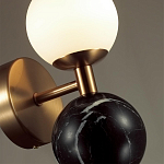 Бра с шарообразным матовым плафоном и шаром из камня на металлическом основании Orb Essence варинант исполнения - 9 | Loft Concept в Краснодаре