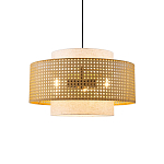 Подвесной светильник с декоративным поясом из плетеного бамбука Biuloggicu варинант исполнения - 1 | Loft Concept в Краснодаре