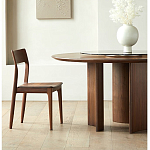 Стол обеденный круглый с двойной столешницей Walnut Wood Table варинант исполнения - 1 | Loft Concept в Краснодаре