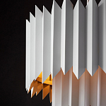 Люстра белая с гофрированным двойным абажуром Corrugated Double Lampshade варинант исполнения - 4 | Loft Concept в Краснодаре