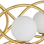 Люстра с закругленным каркасом золотого цвета и белыми плафонами Round Curl варинант исполнения - 1 | Loft Concept в Краснодаре