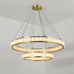 Люстра с 2-мя кольцами из натурального камня с регулируемыми плафонами Durability of Stone варинант исполнения - 2 | Loft Concept в Краснодаре