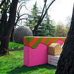 Дизайнерский модульный диван волнистой формы с цветным принтом Poltronova Superonda Sofa варинант исполнения - 40 | Loft Concept в Краснодаре