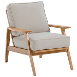 Кресло с каркасом из массива дуба Deniaud Oak Beige Armchair варинант исполнения - 1 | Loft Concept в Краснодаре