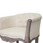 Кресло низкое в стиле прованс Бежевый Лен Louis French Armchair  варинант исполнения - 4 | Loft Concept в Краснодаре