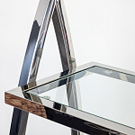 Металлический стеллаж со стеклянными полками Molecule варинант исполнения - 4 | Loft Concept в Краснодаре