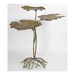 Столик приставной с тремя столешницами Тропические листья Tropical Forest gold варинант исполнения - 2 | Loft Concept в Краснодаре