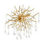 Бра с лучеобразным основанием и подвесками из прозрачного стекла в виде длинных капель Droplet Chandelier варинант исполнения - 1 | Loft Concept в Краснодаре