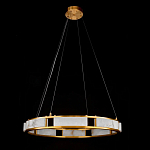 Люстра в виде кольца из натурального камня Golden Alavastor варинант исполнения - 2 | Loft Concept в Краснодаре