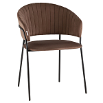 Стул в велюре коричневого цвета Horizon варинант исполнения - 1 | Loft Concept в Краснодаре