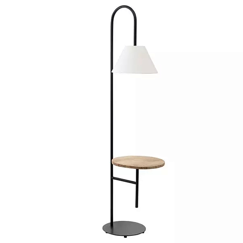 Торшер с полкой для хранения Floor Lamp with Storage Shelf Белый Черный в Краснодаре | Loft Concept 