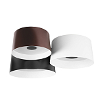 Потолочный светильник с 3-мя цилиндрическими абажурами черного белого и коричневого цвета Urban Dome варинант исполнения - 3 | Loft Concept в Краснодаре