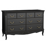 Комод черный из массива бука в стиле прованс Black Provence варинант исполнения - 1 | Loft Concept в Краснодаре