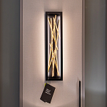 Бра в прямоугольной черной рамке с декором в виде ветвей в золотой отделке Hinkley варинант исполнения - 7 | Loft Concept в Краснодаре