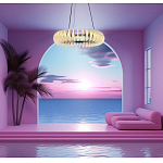 Люстра круглая с фактурными элементами в виде ракушек Inspired Sea варинант исполнения - 5 | Loft Concept в Краснодаре