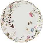 Ваза фарфоровая белая на ножке с рисунком цветов Garden Whisper Porcelain Set  варинант исполнения - 1 | Loft Concept в Краснодаре